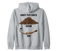 Funny Clean Bible Character Humor - Adam & Even Baby Photos Felpa con Cappuccio