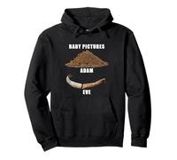 Funny Clean Bible Character Humor - Adam & Even Baby Photos Felpa con Cappuccio