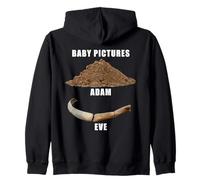 Funny Clean Bible Character Humor - Adam & Even Baby Photos Felpa con Cappuccio