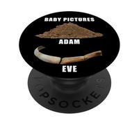 Funny Clean Bible Character Humor - Adam & Even Baby Photos PopSockets PopGrip Adesivo