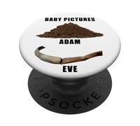 Funny Clean Bible Character Humor - Adam & Even Baby Photos PopSockets PopGrip Adesivo