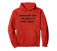 Funny Clean Bible Character Humor - World's First Tweet Noah Felpa con Cappuccio