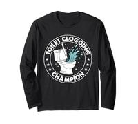 Funny Clogging Legend - Campione di intasamento del WC Maglia a Manica