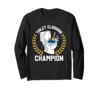 Funny Clogging Legend - Campione di intasamento del WC Maglia a Manica