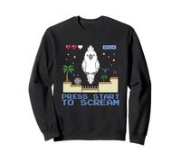 Funny Cockatoo Premi Start to Scream Pixel Bird Nerd Game Felpa