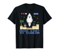 Funny Cockatoo Premi Start to Scream Pixel Bird Nerd Game Maglietta