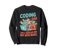 Funny Coding Dad Like a Regular Dad but With Bugs Felpa