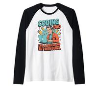 Funny Coding Dad Like a Regular Dad but With Bugs Maglia con Maniche Raglan