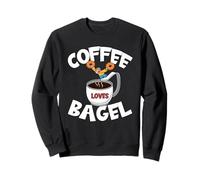 Funny Coffee And Bagel Quote for High Dive Men & Coffee Dad Felpa