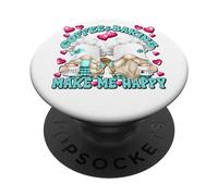 Funny Coffee And Baking Gnome Mom And Dad For Gnome Lover PopSockets PopGrip Adesivo