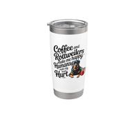 Funny Coffee And Rottweilers Make Me Happy Not Humans Bicchiere termico in acciaio inox doppia parete