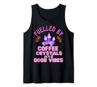 Funny Coffee Crystals And Good Vibes Witch Citazione Halloween Canotta