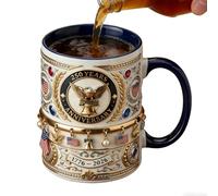 Funny Coffee Cups, 250th Ceramic 11oz Vintage Commemorative, US Eagle Tea Mug Gadget with Grip, Stylish Office Accessory with Style Finish, Home Accessories for Holiday Table Decor Water Milk Juice