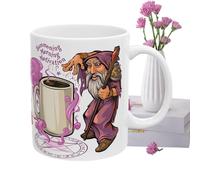 Funny Coffee Mug - Positive Ceramic Mug, Coffee Cup with Humorous Design, Cute Drinkware, Beautiful Mugs, Beverage Cup for Home Yard Balcony Courtyard Garden Offices Cafe Park Outdoor Picnic Camping