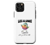 Funny Colorful Bird Shirt Cute Bird Humor Tee Life Is Short Custodia per iPhone 11 Pro