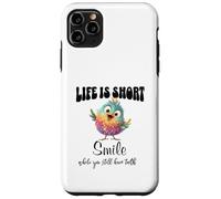 Funny Colorful Bird Shirt Cute Bird Humor Tee Life Is Short Custodia per iPhone 11 Pro Max