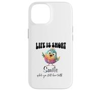 Funny Colorful Bird Shirt Cute Bird Humor Tee Life Is Short Custodia per iPhone 14