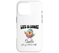 Funny Colorful Bird Shirt Cute Bird Humor Tee Life Is Short Custodia per iPhone 16 Pro