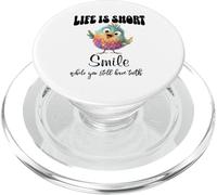 Funny Colorful Bird Shirt Cute Bird Humor Tee Life Is Short PopSockets PopGrip per MagSafe