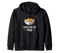 Funny Confused Chicken Fried Rice Veg Meme Felpa con Cappuccio