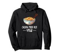 Funny Confused Chicken Fried Rice Veg Meme Felpa con Cappuccio