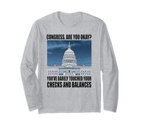 Funny Congress US Capitol Politics Joke Washington DC Humor Maglia a Manica