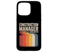 Funny Construction Manager Retro Edizione Limitata Detto Custodia per iPhone 15 Pro Max