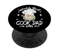 Funny Cooking Gnome Grandpa For Worlds Best Cook Dad Ever PopSockets PopGrip Adesivo