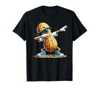 Funny Cool Dabbing Peanut Cartoon Character Dab Dance Nut Maglietta