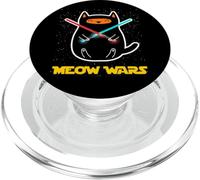 Funny Cool Space Meow Wars Cats Short Sleeve Graphic Fun PopSockets PopGrip per MagSafe
