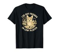 Funny Corgi-Cane Cani Razza di Cane Welsh-Corgi-Dog Cani Maglietta