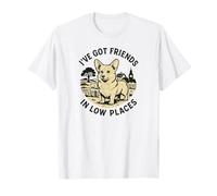 Funny Corgi-Cane Cani Razza di Cane Welsh-Corgi-Dog Cani Maglietta