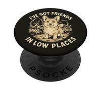 Funny Corgi-Cane Cani Razza di cane Welsh-Corgi-Dog Cani PopSockets PopGrip Adesivo