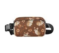 Funny Cornish Rex Cats Neutro Moda Crossbody Bag Marsupio per Donne Uomini Adolescenti Grande Capacità Sling Bag Viaggio, Animale di bellezza Terracotta, 1 size