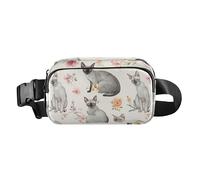 Funny Cornish Rex Cats Neutro Moda Crossbody Bag Marsupio per Donne Uomini Adolescenti Grande Capacità Sling Bag Viaggio, Funny Cornish Rex Cats Neutro, 1 size