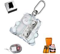 Funny Cover，Bear Shaped Protective Case for AirPods Pro 2/3/4，Cartoon Cute Earphone Covers，Soft PVC Design Full，Protective Shockproof，Anti-Scratch，Soft Silicone Cartoon Cases (White Pro C,airpods3)