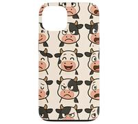Funny Cow Faces Cartoon Expressions Silly Mood Pattern Custodia per iPhone 13