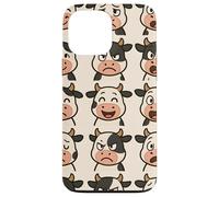 Funny Cow Faces Cartoon Expressions Silly Mood Pattern Custodia per iPhone 13 Pro Max