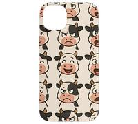 Funny Cow Faces Cartoon Expressions Silly Mood Pattern Custodia per iPhone 14 Plus