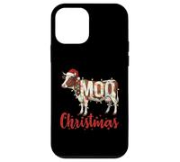 Funny Cow Lovers Cattle Famer Farming MOO Christmas Lights Custodia per iPhone 12 mini