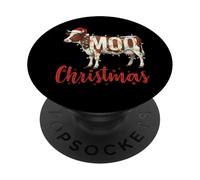 Funny Cow Lovers Cattle Famer Farming MOO Christmas Lights PopSockets PopGrip Adesivo
