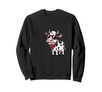Funny Cow Red Bandana Cartoon Animal Humor Felpa