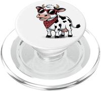 Funny Cow Red Bandana Cartoon Animal Humor PopSockets PopGrip per MagSafe