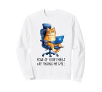Funny Coworker Meme Orange Cat Morning Mood Emails Meme Pun Felpa