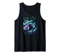 Funny Crazy Fish Lady Womens Angel Fish Aquarium Fish Mom Canotta