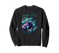 Funny Crazy Fish Lady Womens Angel Fish Aquarium Fish Mom Felpa