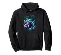 Funny Crazy Fish Lady Womens Angel Fish Aquarium Fish Mom Felpa con Cappuccio