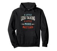 Funny Cricket Batter Humor Un po 'Meno Parlare, Felpa con Cappuccio
