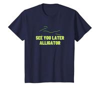 Funny Crocodile See You Later Alligator Maglietta, Bambini, Navy, 2 Anni