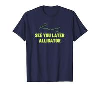 Funny Crocodile See You Later Alligator Maglietta, Uomo, Navy, XL